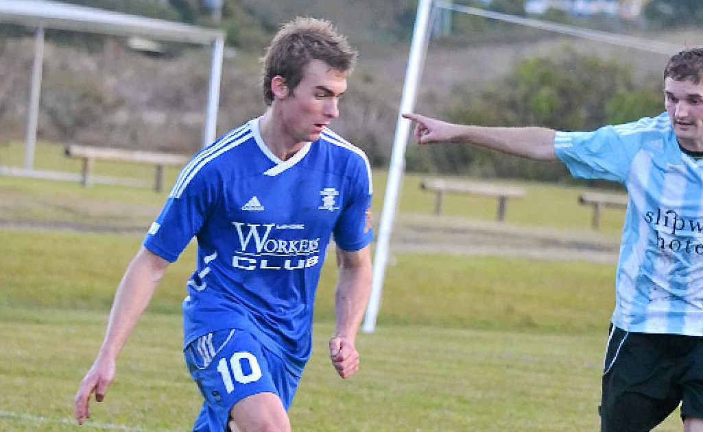 BLUE TIMES: Lismore Thistles striker Ryan Parmenter has played consistently for the Blues this season, but the struggle to keep a regular attacking combination has not helped their performance. BLUE TIMES: Lismore Thistles striker Ryan Parmenter has played consistently for the Blues this season, but the struggle to keep a regular attacking combination has not helped their performance.